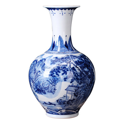 Kompatibel porcelæn til Jahrriesnge blue landscape painting vase cna0049 Kompatibel porcelæn Jahrriesnge til blue landscape painting vase cna0049