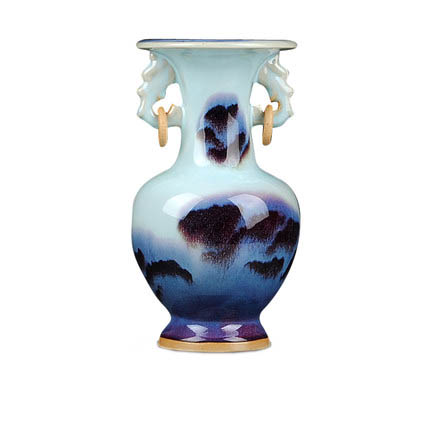Kompatibel porcelæn til Jahrriesnge Jun porcelain double ears kiln change vase cna0605 Kompatibel porcelæn Jahrriesnge til Jun porcelain double ears kiln change vase cna0605