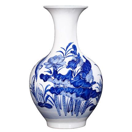 Kompatibel porcelæn til Jahrriesnge relief lotus vase cna0898 Kompatibel porcelæn Jahrriesnge til relief lotus vase cna0898