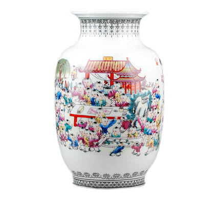 Kompatibel porcelæn til Jahrriesnge one hundred children vase cna0998 Kompatibel porcelæn Jahrriesnge til one hundred children vase cna0998