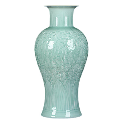 Kompatibel porcelæn til Jahrriesnge carving shadow blue glaze vase cna1309 Kompatibel porcelæn Jahrriesnge til carving shadow blue glaze vase cna1309